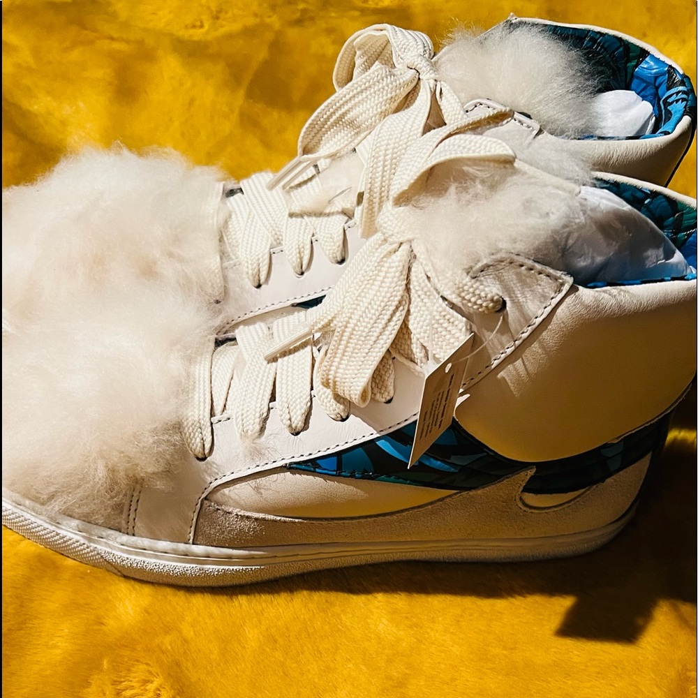 NEW COACH LEATHER PUFF HIGH TOPS